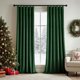 thumbnail image 1 of Juego de 2 paneles de cortinas de terciopelo navideño MIULEE, 274 cm de longitud, 1 of 7