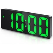 UHUSE Alarm Clock LED Display Digital Mirror Alarm Clock Battery/USB Alarm Clock