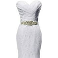 thumbnail image 4 of SOLOVEDRESS Women's Beaded Pleat Lace Wedding Dress Mermaid Bridal Gown with Sash（White,10), 4 of 5