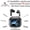 Black, variant on Dual touch wireless earbuds 2-pack with LED display, long battery, stereo sound, low latency & transparent case. Ideal for couples, gaming, men’s and Valentine gifts