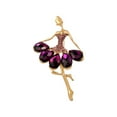 thumbnail image 1 of Pin de Broche Zulema Imitación Dorado Ballet con Piedras Preciosas, 1 of 7