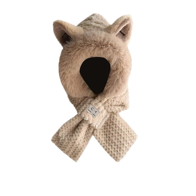 Sombreros de invierno para mujer, color liso, terciopelo, bufanda, cálido, resistente al frío, con orejeras, de dacrón