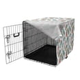thumbnail image 3 of Floral Dog Crate Cover, Little Girl Shoes with Flower Motifs, Easy to Use Pet Kennel Cover Small Dogs Puppies Kittens, 7 Sizes, White Multicolor, by Ambesonne, 3 of 6