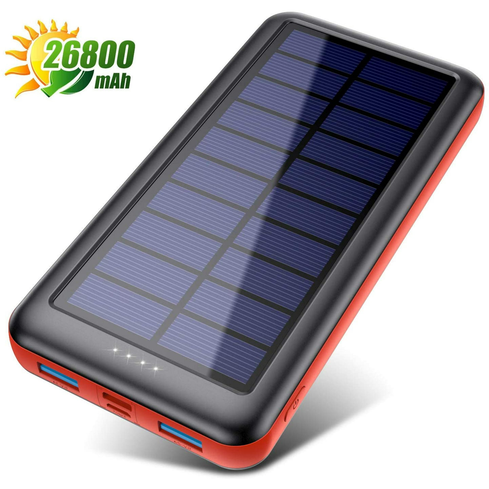 Solar Charger mah Solar Battery Power Bank Portable Charger With Smart 4 Indicator Leds And 2 Outputs 2 Inputs Walmart Canada Solar Charger mah Solar Battery Power Bank Portable Charger With Smart 4 Indicator Leds And 2 Outputs 2 Inputs Walmart Canada
