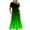 Green, variant on Travel Dress for Women, Women's Summer Gradient Print Dress Casual Flowy Tiered Maxi Beach Dress with Pockets