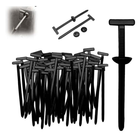 Nylon Universal Cable Tie Buckle,Multifunctional Heavy-Duty Nylon Universal Cable Tie Buckle,Multipurpose Plastic Cable Ties Tool for Car Daily Repair,for Office Auto Fixing,Workshop and Shelves(*20)