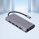 thumbnail image 4 of Estación de acoplamiento USB C compatible con HDMI 4K jixopn, lector de tarjetas TF/SD, adaptador multipuerto 11 en 1, transmisión de 5 Gbps, puerto Ethernet VGA para MacBook, portátil y notebook., 4 of 8