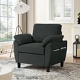 thumbnail image 6 of Soscana Accent Chair with Storage Side Pockets for Living Room Bedroom Apartment Office Studio, Single Chair Armchair,Black, 6 of 8
