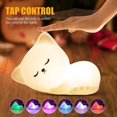 thumbnail image 2 of Lámpara de noche para niños Lámpara de gato 7 colores Luz de noche linda para niños Lámpara de noche para bebés Luces de noche recargables por USB para niños,, 2 of 5