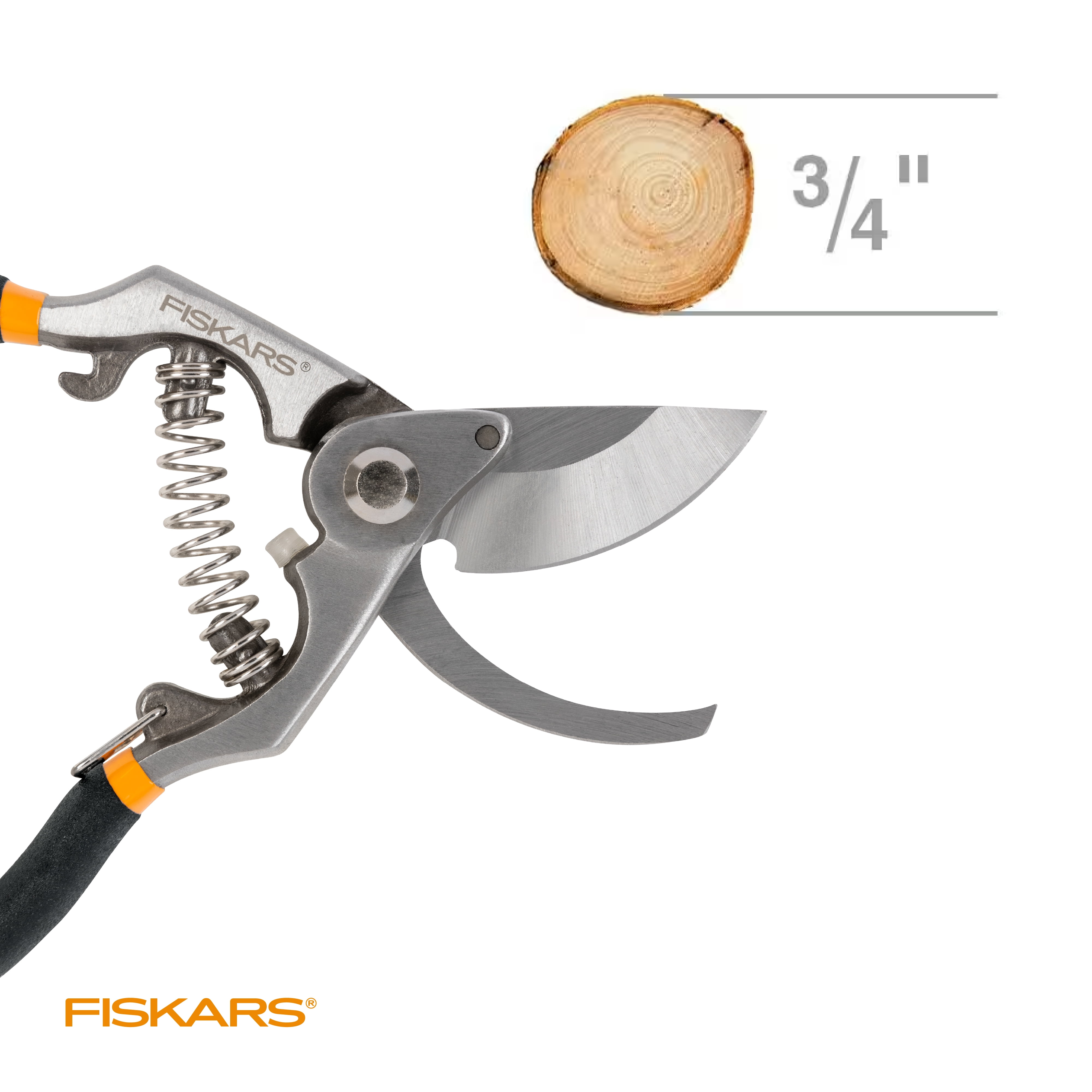 Fiskars Deluxe Forged Bypass Pruner, 3/4" Cut Capacity, Black