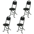 thumbnail image 6 of 4pcs Folding Stool with Back，Portable Cushioned Padded Chairs for Outdoor Indoor Kitchen Shop Cafe, 6 of 8