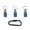 Blue, variant on 3pcs Non-Slip Drill Bit Holder Key Chain 1/4 Bit Holder for Nut Driver Keychain