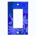 thumbnail image 5 of Metal Light Switch Plate Cover Purple Blue Floral Damask Wallpaper WAL028, 5 of 13