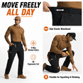 thumbnail image 4 of YAPPO Men's Work Pants, Water-Resistant Stretch Hiking Cargo Pants with 9 Pockets, 4 of 9