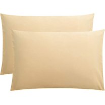 2 Pack Microfiber Pillow Cases, 1800 Super Soft Pillowcases with Envelope Closure, Wrinkle, Fade and Stain Resistant Pillow Covers 20" x 30" Light Taupe