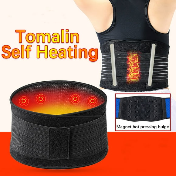 Cinturón auto-calentable para alivio del dolor lumbar | Terapia magnética por infrarrojos | Soporte lumbar portátil inalámbrico | Ajustable 45"x7.48" | Alivio de dolor de espalda para hombres y