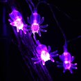 thumbnail image 5 of Luces de araña para Halloween, 20 luces LED a pilas, color morado, 5 of 5