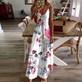 thumbnail image 1 of FcBaudy Camisole Sans Manches Col en V, Robes d'Été pour Femmes, Robes Décontractées Mode Imprimée Camisole Sans Manches Robe Femme, 1 of 5
