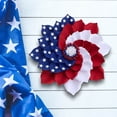 thumbnail image 6 of Nkmbld 250th Anniversary Patriotic Wreath, Red White Blue Flower Wreath Patriotic Floral Wreath for Independence Day Memorial Day Flag Day Decor, 6 of 8