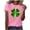 Pink, variant on Womens St Patricks Day Tees Festival Printed Graphic Short Sleeve Crew Neck Casual Summer Tshirts Tops (XL, Yellow)