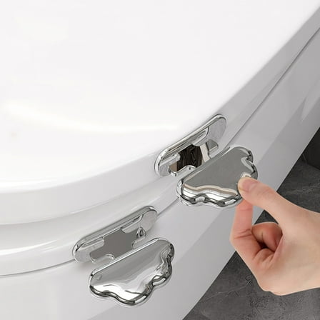 Clouds Toilet Lid Lifter 2-Pack | Hygienic No-Touch Toilet Seat Handle | Bathroom Accessory for Hands-Free Sanitary Use | Easy Install for Home & Public Restrooms