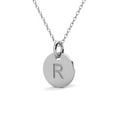 thumbnail image 6 of Cate & Chloe Summer Collection 18k White Gold Plated Engraved Initial Pendant Necklace for Women, 6 of 6