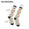 thumbnail image 2 of Gaeub Colorful Car Printed Design Socks Stretchy High Tube Socks for Men Women Teens , Softball Soccer Socks for Hiking, Sport, 2 of 6