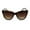 Tortoise Brown, variant on Womens Classic 90s Horned Cat Eye Plastic Mod Sunglasses Black Smoke