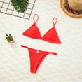 thumbnail image 5 of YTDSCS 2PCS Women Swimsuits Bikini 2 Piece(S M L Code),Women High Cut Bikini Swimwear Set Solid Colour, 5 of 9