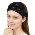 thumbnail image 4 of Ofertas Únicas 1 Pc Diadema de Encaje Floral Ancha para Mujeres Negra, 4 of 5