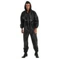 thumbnail image 2 of TiaoBug Combinaison Imperméable à Capuche une Pièce pour Homme, Combinaison de Pluie Réfléchissante, Combinaison à Fermeture Éclair, Noir G, 2 of 7