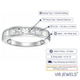 thumbnail image 3 of Vir Jewels 1.50 CTTW Princess Diamond Wedding Band 14K White Gold Channel 7 Stone Size 7.5 Female Adult, 3 of 7