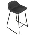 thumbnail image 3 of Cortesi Home Ava Counterstools in Charcoal Black Faux Leather (Set of 2), 3 of 11