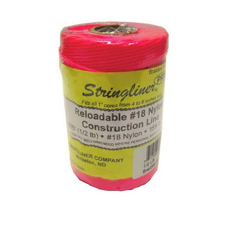 COMPANY 35462 Braided Construction Line Roll, Fluorescent Pink, Use as a refill By Stringliner From