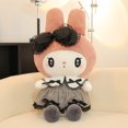 thumbnail image 2 of Sanrio-muñeco de peluche de Mymelody, almohada de cojín de sofá de dibujos animados Kawaii, juguete de encaje gótico oscuro, regalo de cumpleaños para niñas, negro, Kuromi23cm6 Fivean Toy model, 2 of 2