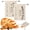 Beige 2pcs, variant on Extra Large Beeswax Bread Bags,Reusable Cotton Linen Bread Storage Bags with Zipper, Natural Beeswax Lining Food Storage Bag for Homemade Bread, Loaves & Baked Goods