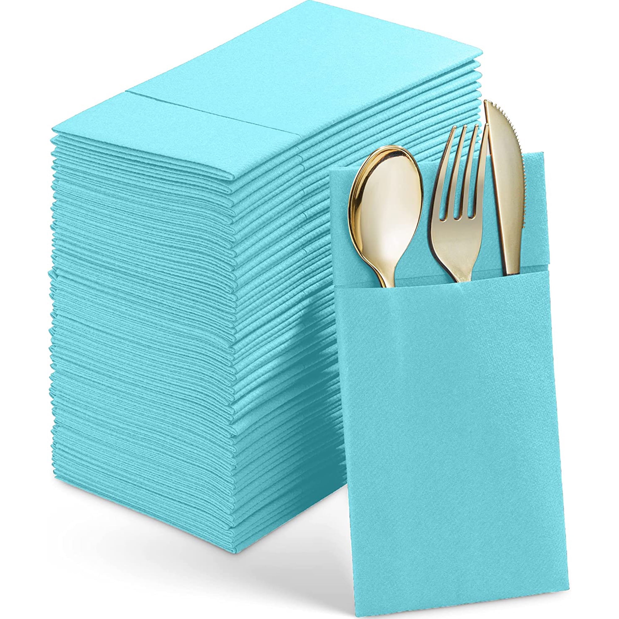 50 PC 4x8 Bulk Solid Color Dinner Napkins