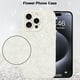thumbnail image 5 of Funda de teléfono MZELQ para iPhone 15 Pro Max de silicona con estampado floral blanco, 5 of 6