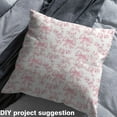 thumbnail image 2 of Manfei Princess Bow Fabric by the Yard (5 Yards), Pink White Decorative Fabric by the Yard, Botanical Leaves DIY Fabric, 2 of 6