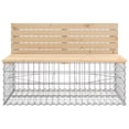 thumbnail image 6 of vidaXL Patio Bench Gabion Design Outdoor Seating Bench Loveseat Solid Wood, 6 of 8