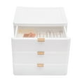 thumbnail image 5 of Desktop Storage Box 3-layer Jewelry Box Desk Organizer W/ Drawer Cosmetics Organizer Box, 5 of 21