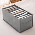 thumbnail image 3 of Non-Woven Fabric Clothes Drawer Organizer   Visible Gray Clothes Divider Box Space-Saving Storage Container for T-Shirt Closet Wardrobe, 3 of 10