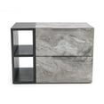 thumbnail image 3 of Modrest Maranello Modern Wood & Faux Marble Nightstand in Wash Gray, 3 of 6