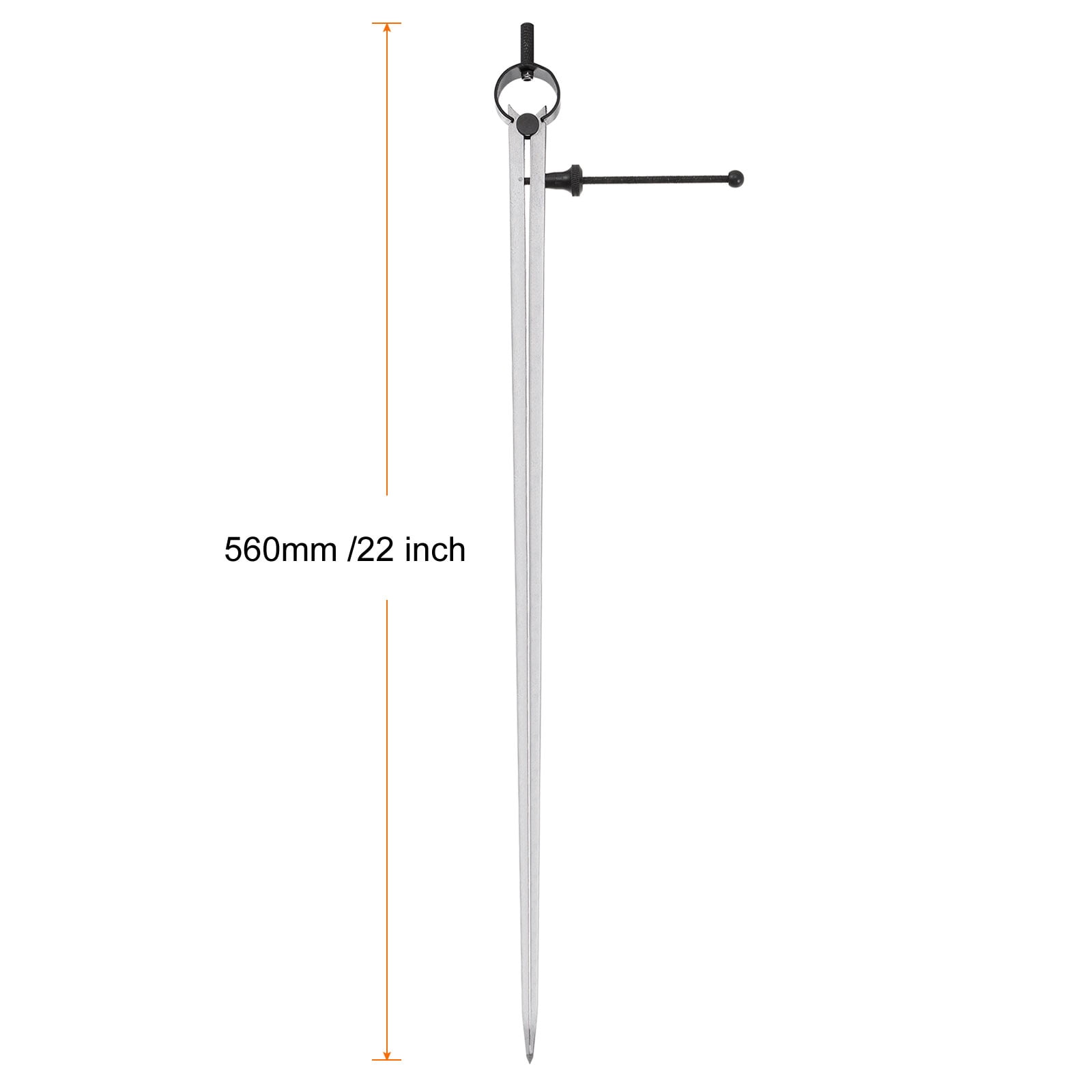 Uxcell Spring Joint Caliper 20 inch / 500mm Steel Adjustable Spring Divider Caliper with Solid Nut