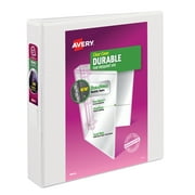 Angle View: Avery Durable View Binder, 1.5" Slant Ring, White (17022)