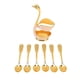 thumbnail image 3 of 6Pcs Aluminum Coffee Spoon Set with Swan Base Holder for Dessert Ice Cream Tea Spoon Set, 3 of 5