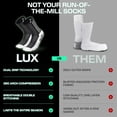 thumbnail image 7 of LUX Grip Socks Black Calf Length Small Anti Slip Football Athletic Performance Sports Socks, 7 of 7