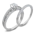thumbnail image 2 of Splendid Diamond Wedding Ring set 1 Carat Princess Cut Diamond on 10k Gold, 2 of 3