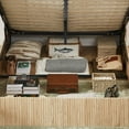 thumbnail image 5 of Noble House Modern Lift-Up Storage Bed Frame with Wooden Corrugated Curved Lines, Queen Size, Oak, 5 of 14