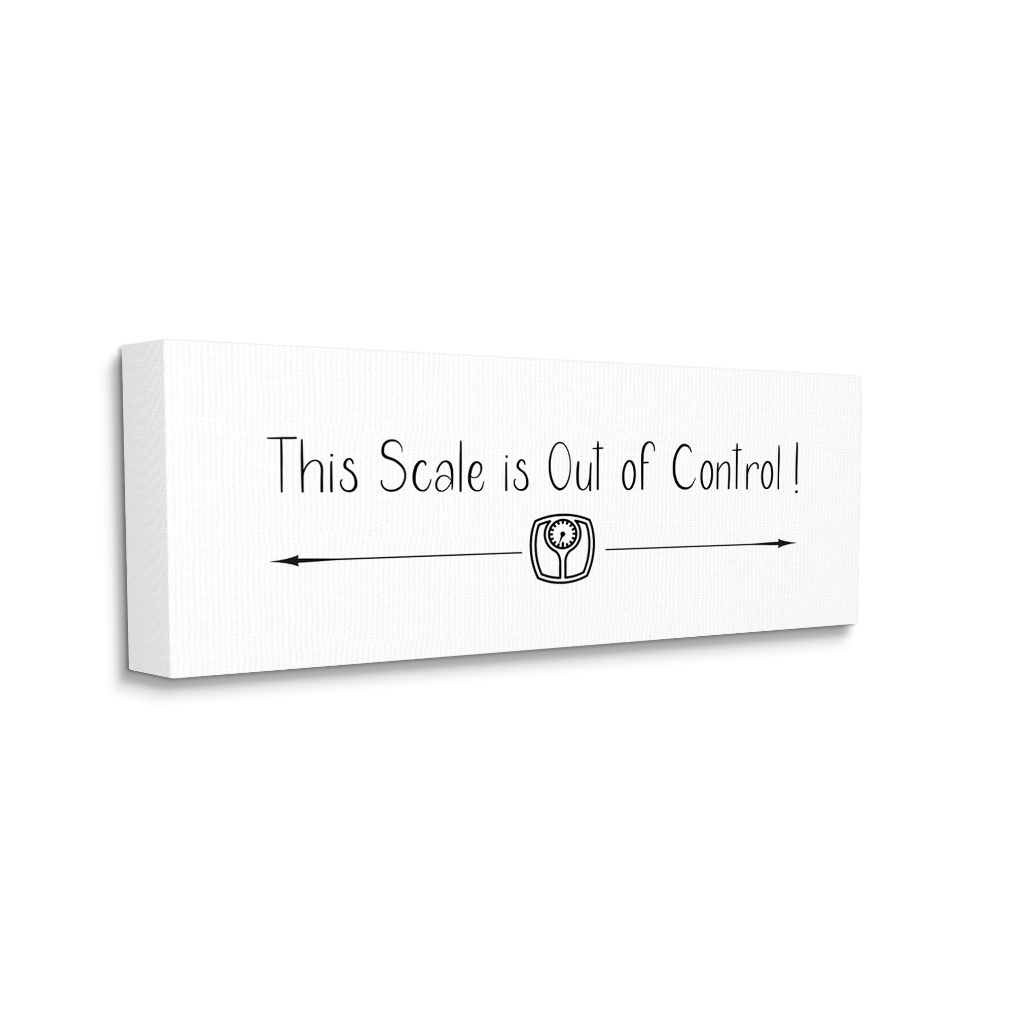 Stupell Industries Scale is Out of Control Funny Bathroom Phrase, 48 x 20,Design by Susan Jill